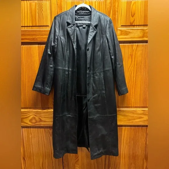 Vintage Centigrade Long Leather Jacket Rn 81893 - Picture 2 of 6